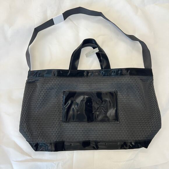 Victoria's Secret VSX Black Mesh Tote Weekender Bag Duffle - Picture 3 of 6